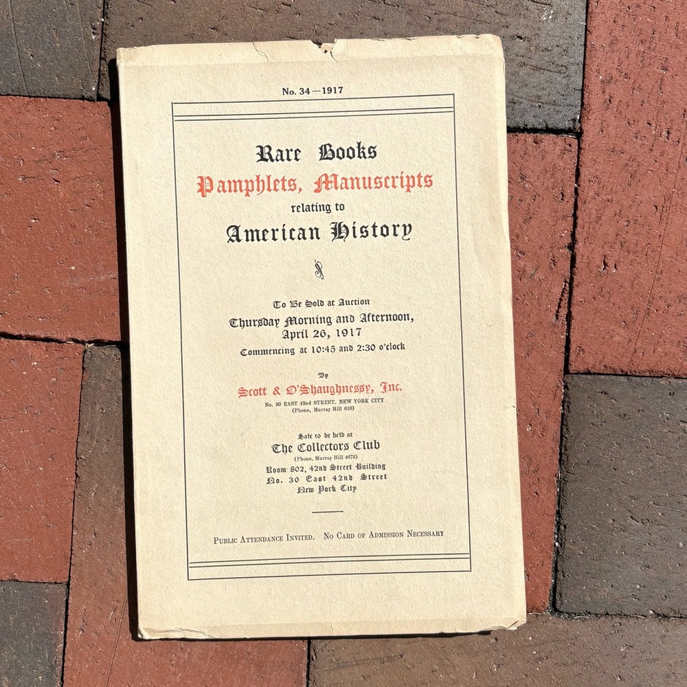 1917 Rare Books Pamphlets Manuscripts Relating to American History Map Sermon